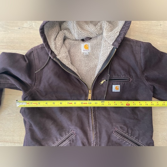 Carhartt women’s Sherpa lined washed duck jacket - size small (4-6) - Picture 6 of 12